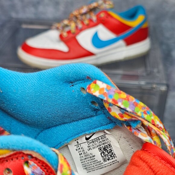 Nike Dunk Low QS LeBron James Fruity Pebbles Men's Size 8 DH8009-600 - Picture 5 of 6